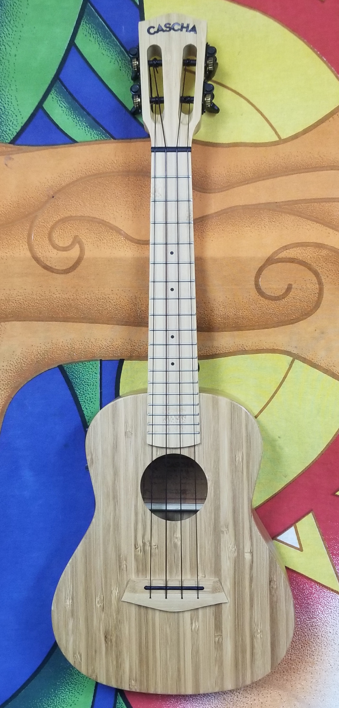 Cascha Solid Bamboo Concert Ukulele Acoustic electric